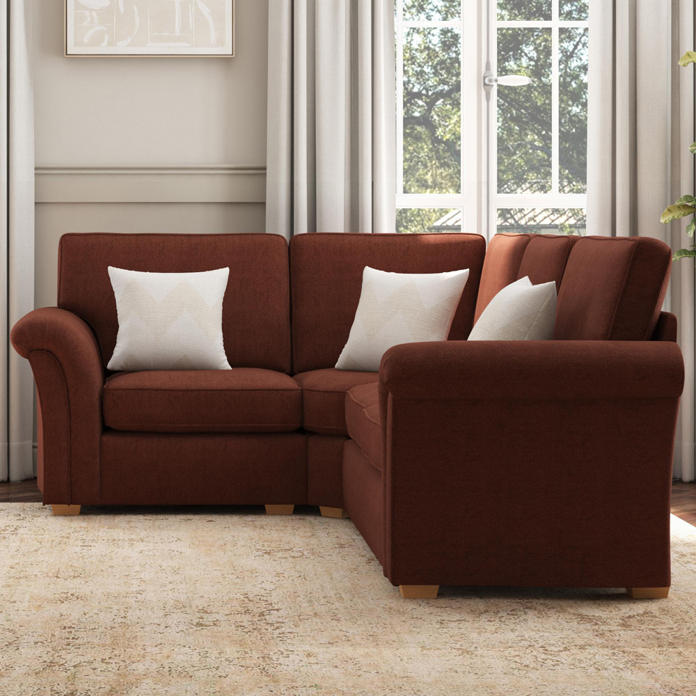 Castleacre 3 Seater Venice Brick Right Hand Fixed Back Corner Sofa Image 5