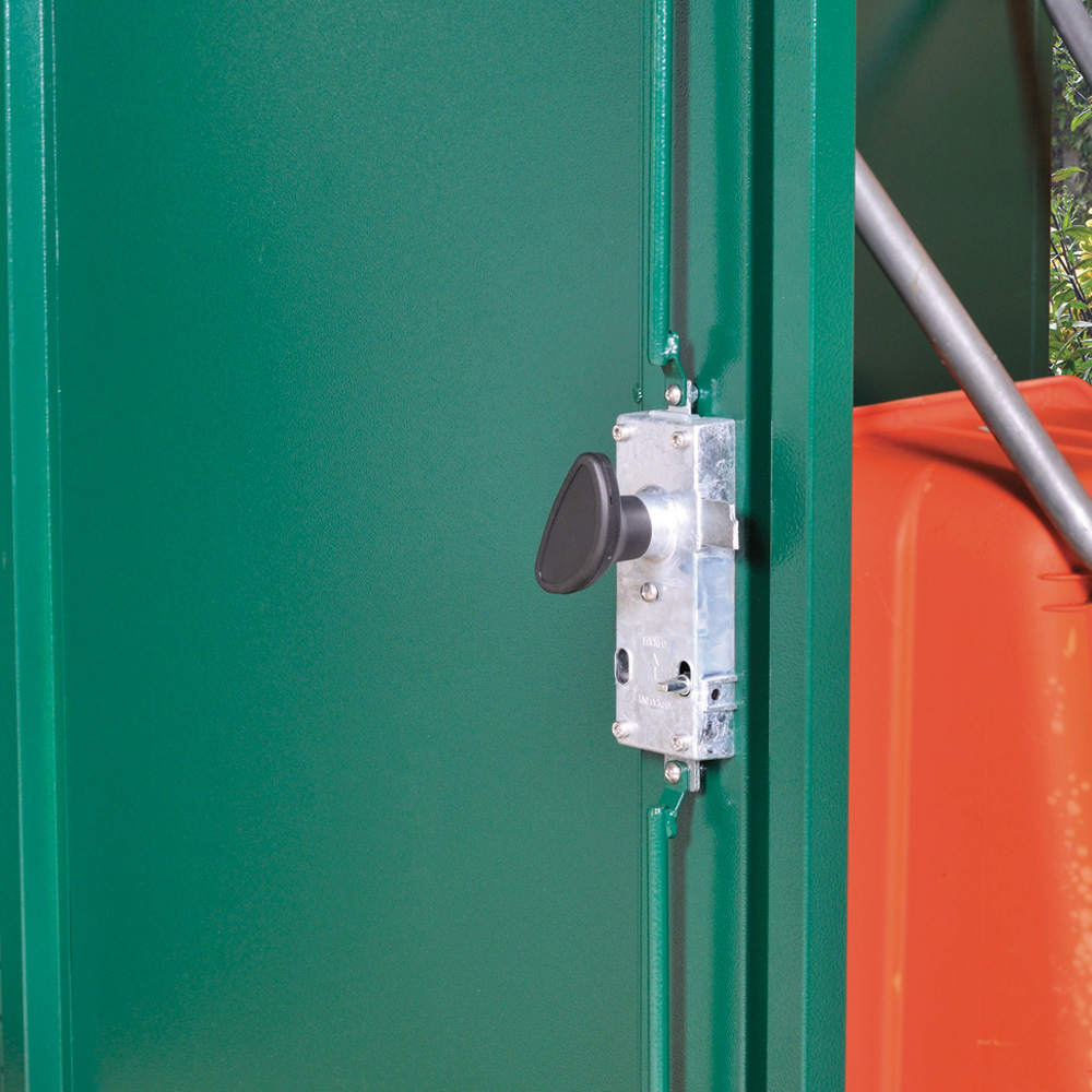 Asgard Trojan Plus 7 x 3ft Double Door Grey Caravan Storage Shed Image 4