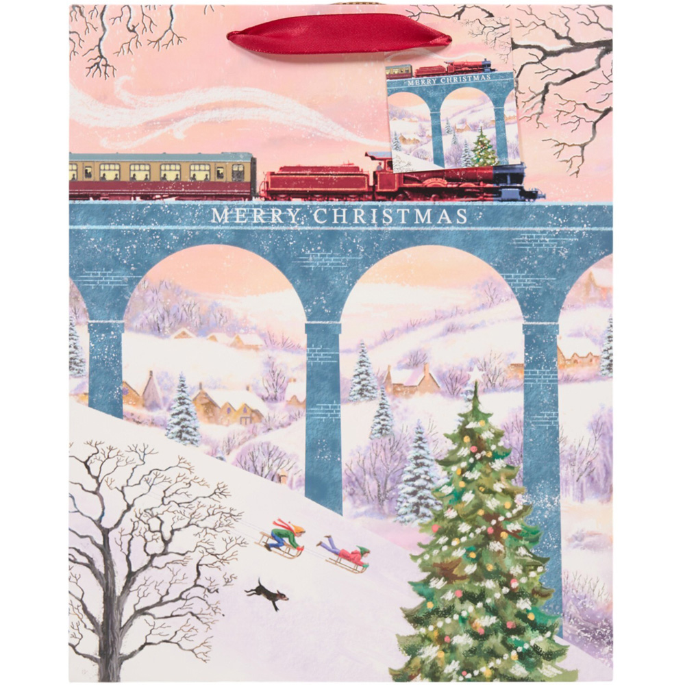 Christmas Scene Charming Gift Bag Large Image 2