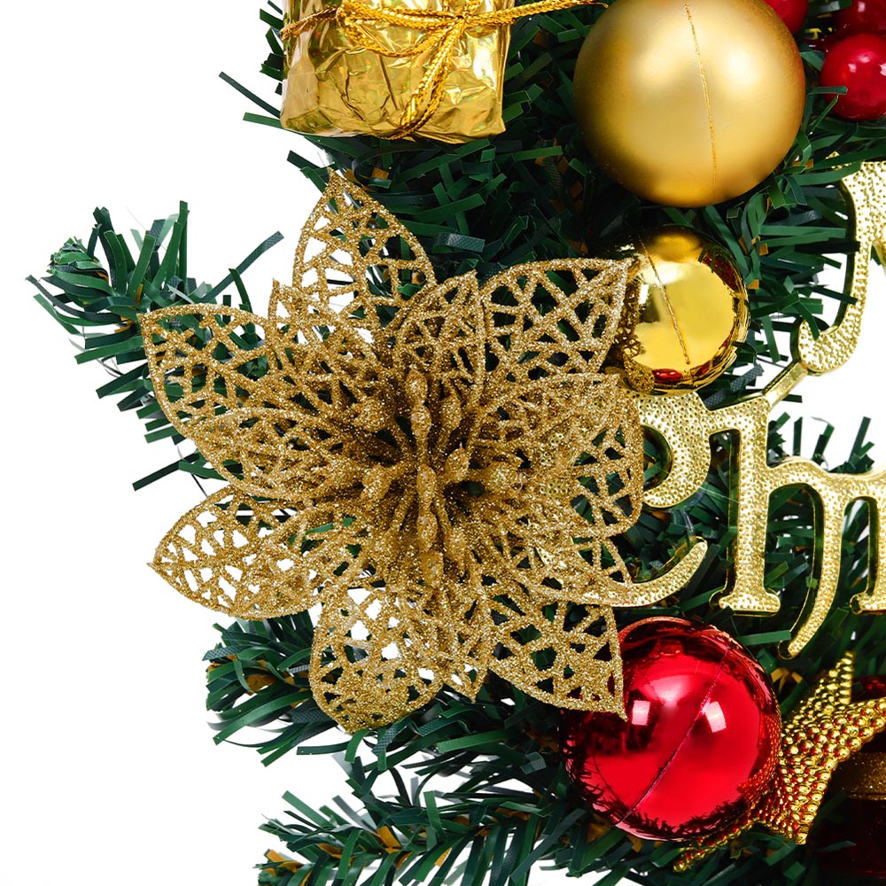 Living and Home Christmas Wreath with Baubles and Berries 30cm Image 6