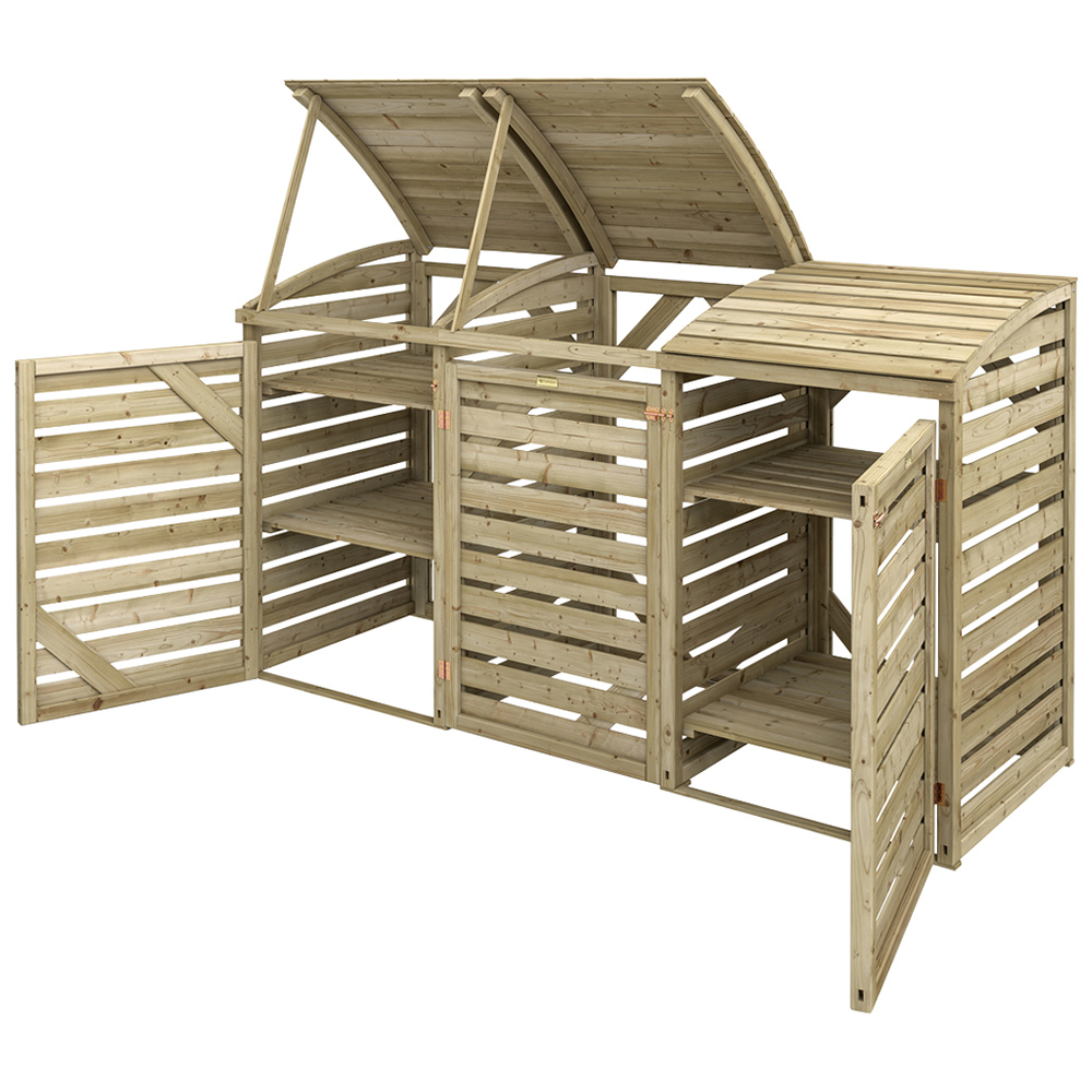 Rowlinson Single Bin Storage Unit with Double Box Store Image 3