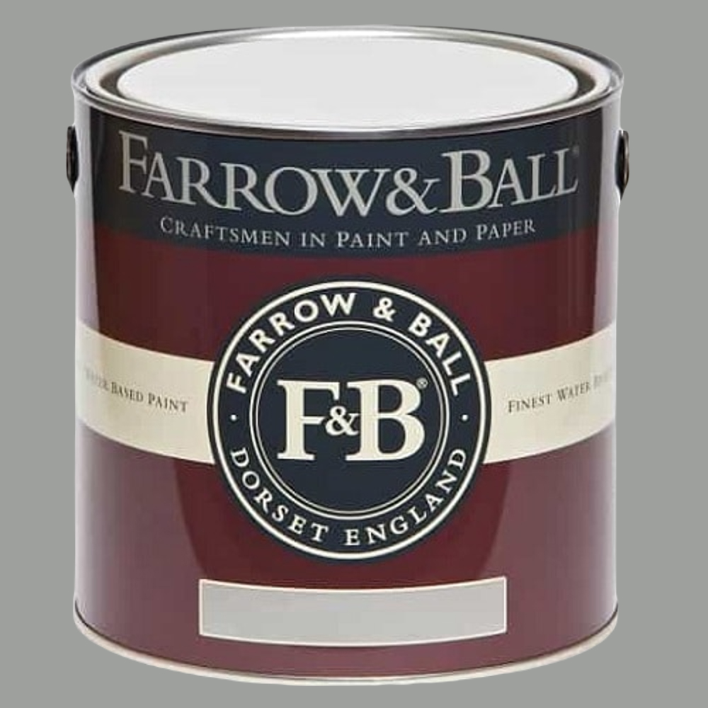 Farrow & Ball Interior Wood and Metal 265 Manor House Gray Flat Eggshell Paint 2.5L Image 2
