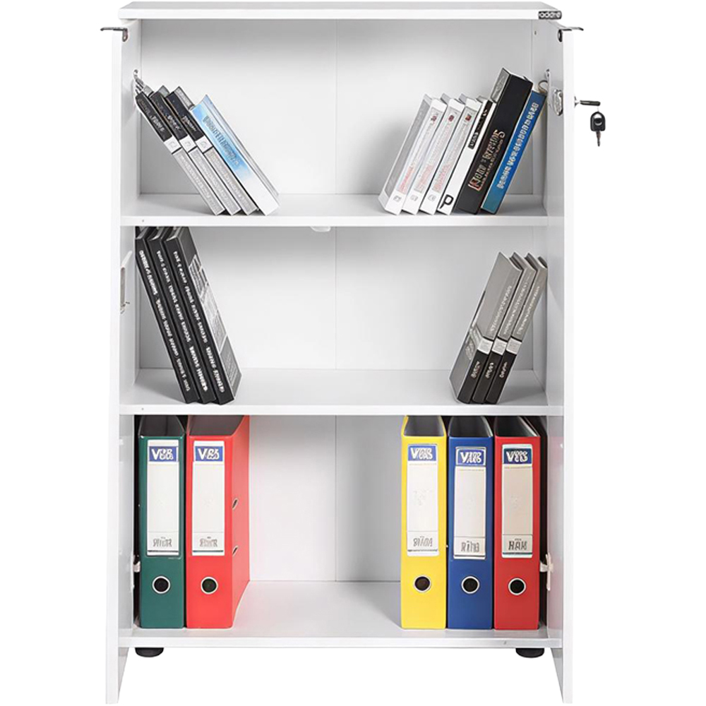 FWStyle 2 Door White Filing Cabinet Image 4