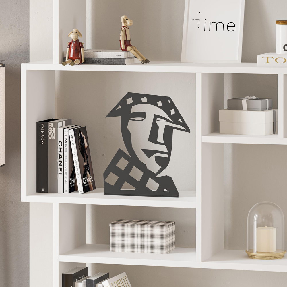 Decortie Max Abstract Face Design Black Decorative Object Image 3