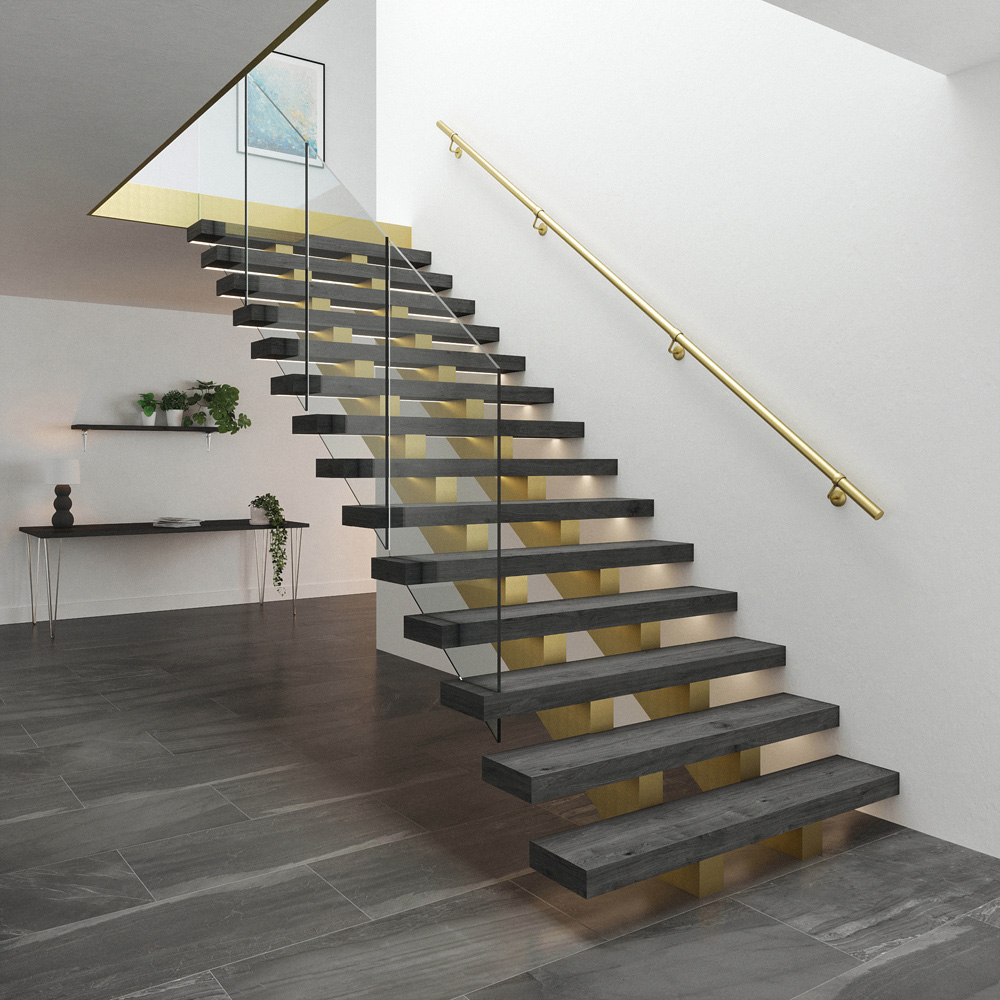 Rothley Satin Brass Stair Handrail Kit 3.6m Image 9