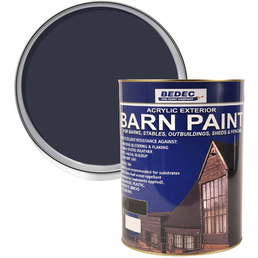 Bedec Anthracite Grey Semi Gloss Barn Paint 5L Image 1