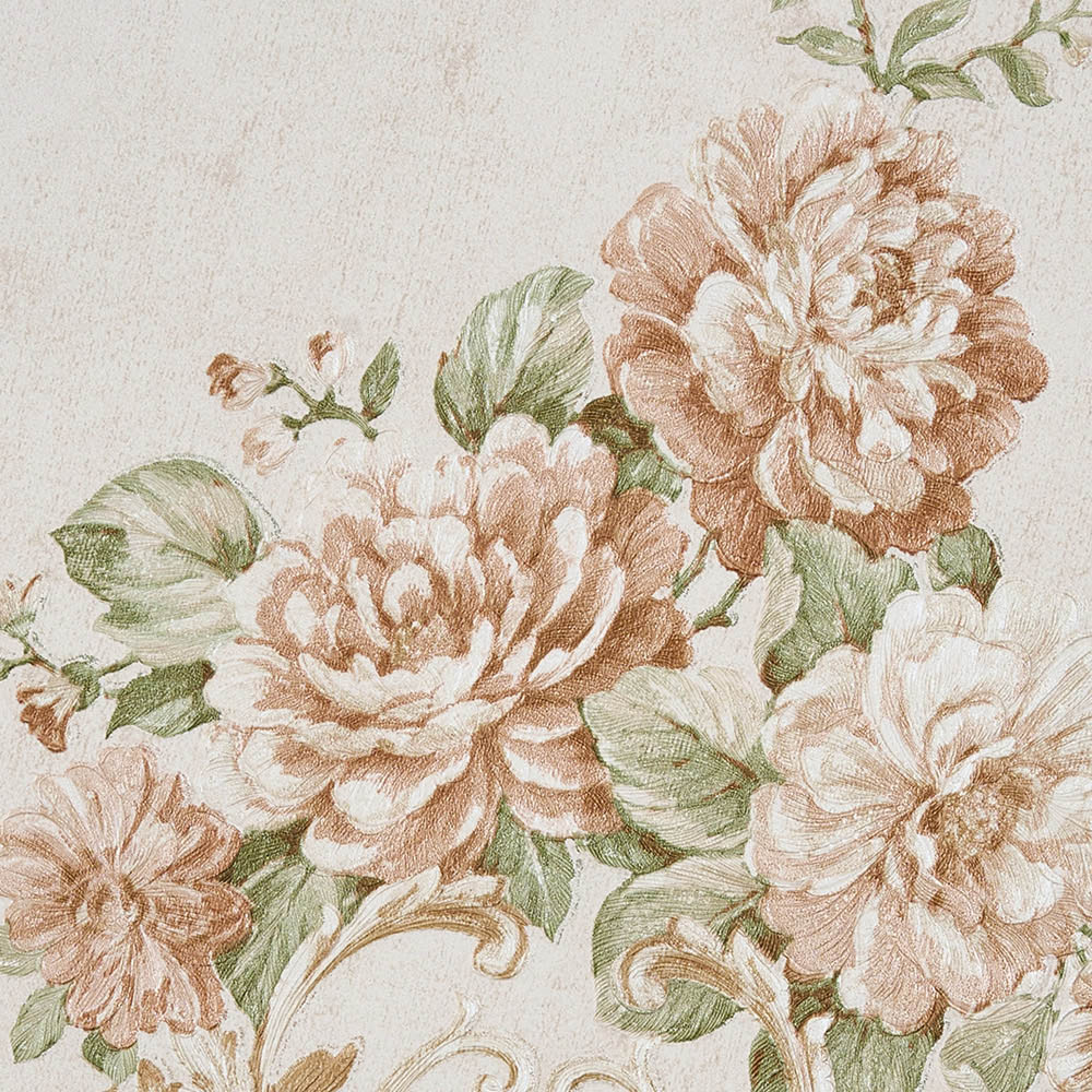 Living and Home Light Beige 3D Embossed Non-Pasted Wallpaper Roll 950 x 53cm Image 6