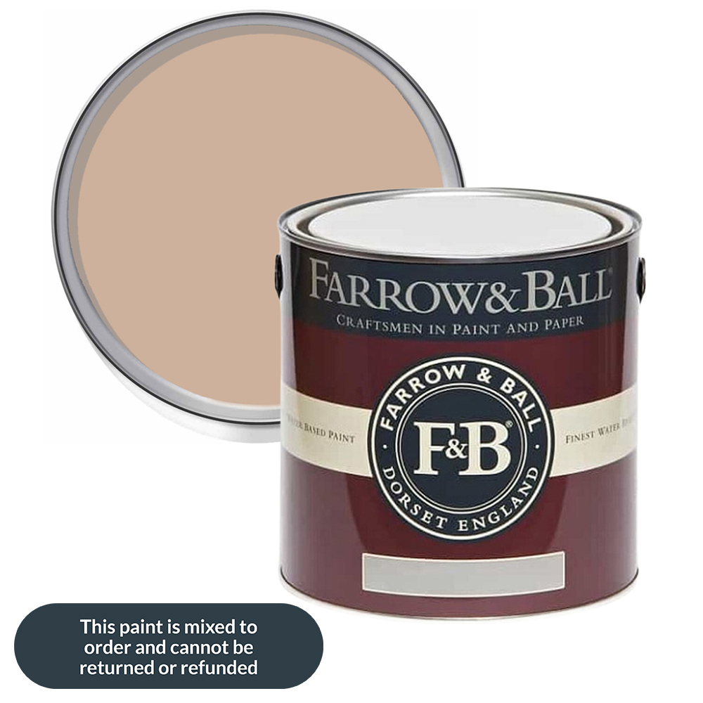 Farrow & Ball Interior Wood and Metal 303 Templeton Pink Flat Eggshell Paint 2.5L Image 1
