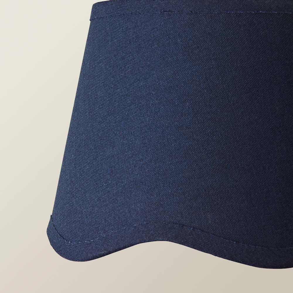 ValueLights Mabel Navy Linen Scallop Edge Small Lamp Shade Image 5