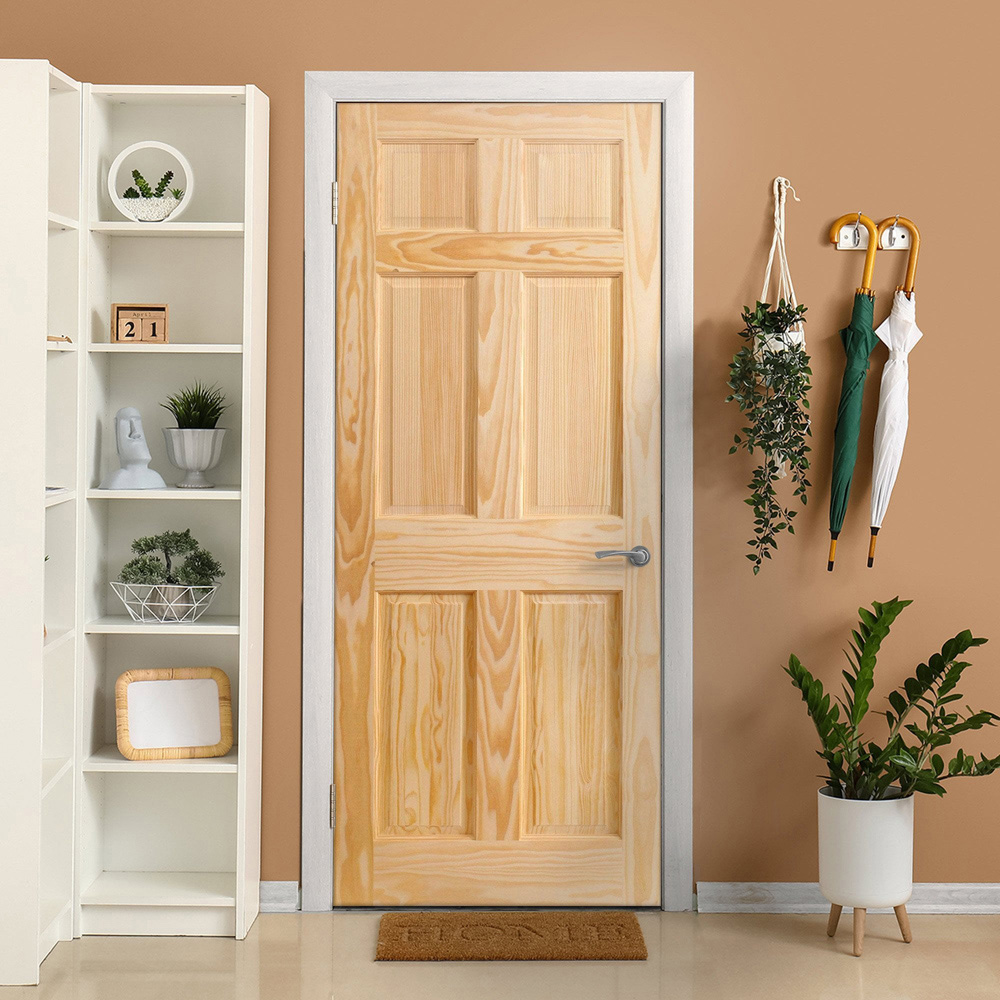 Clear Pine 6 Panel Internal Door 2040 x 726 x 40mm Image 2