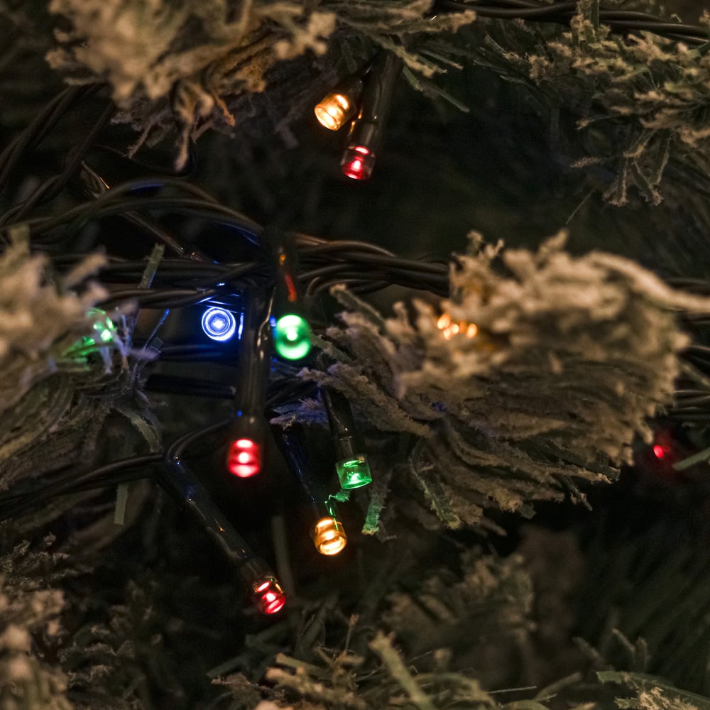 The Christmas Centre 200 Multicoloured LED Multifunction Green Cable String Light 20m Image 5