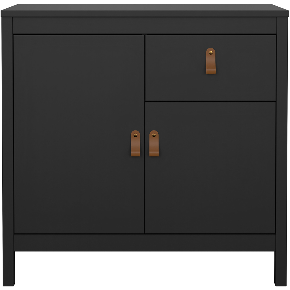 Florence Barcelona 2 Door Single Drawer Matt Black Sideboard Image 3