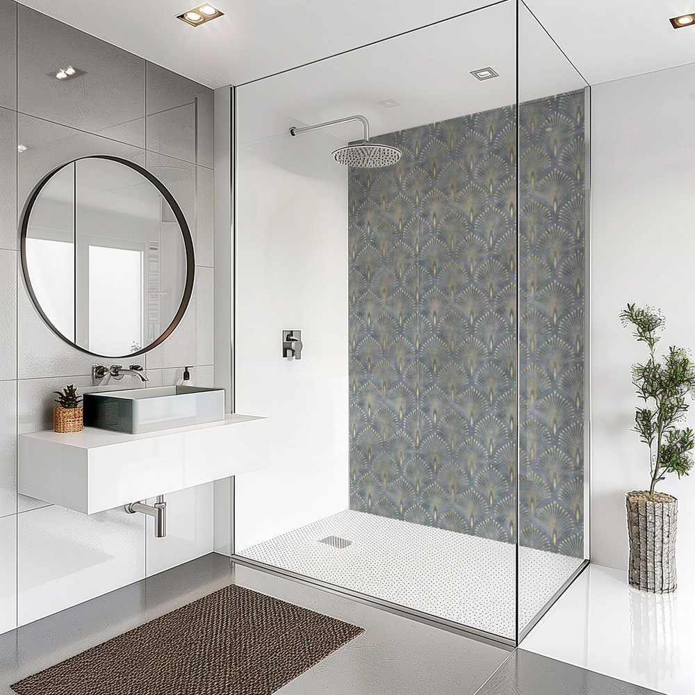 Splashbax Premium Artisan Art Deco Peacock Di Bond Shower Panel 2400 x 1220mm Image 4