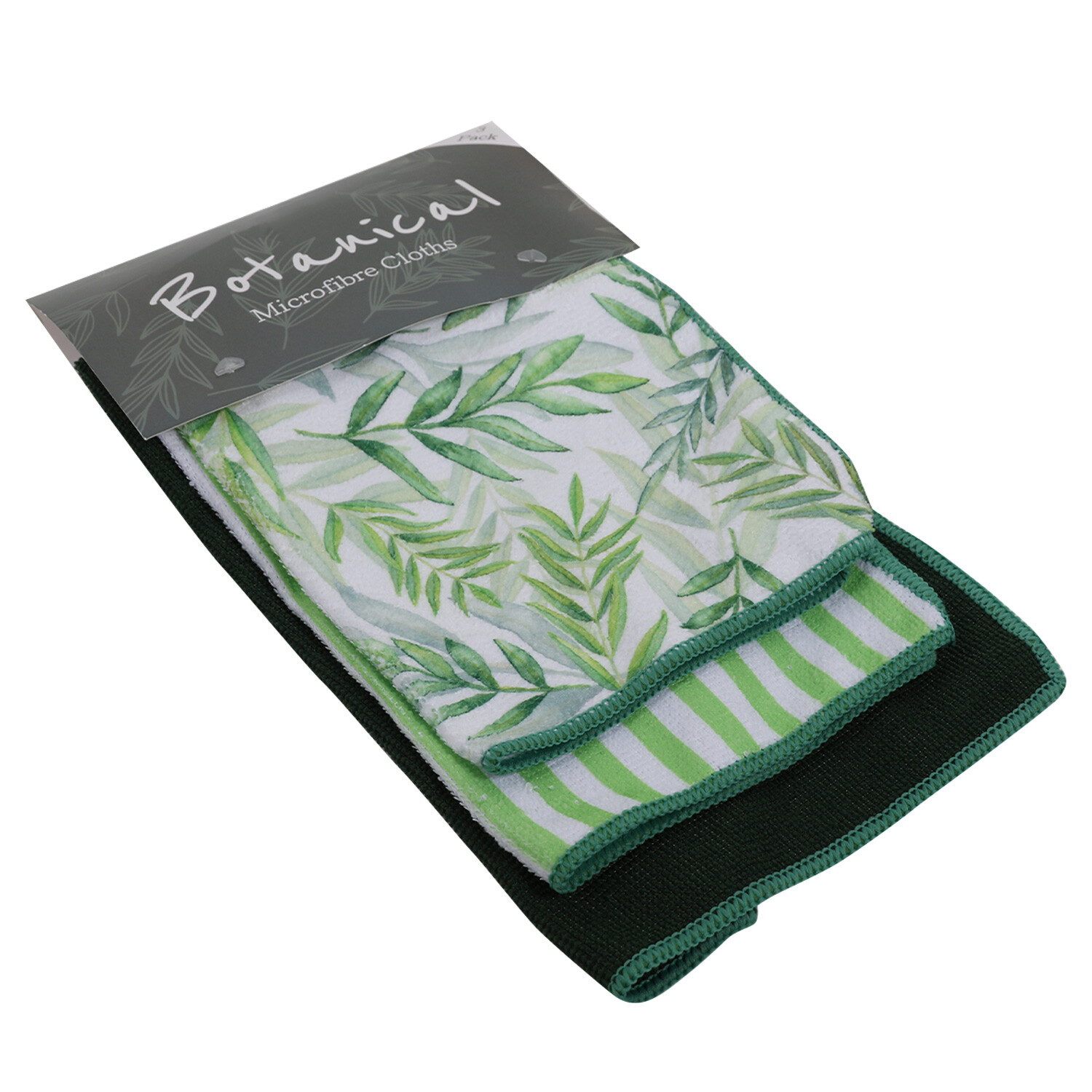 Pack of 3 Botanical Microfibre Cloths Image 2