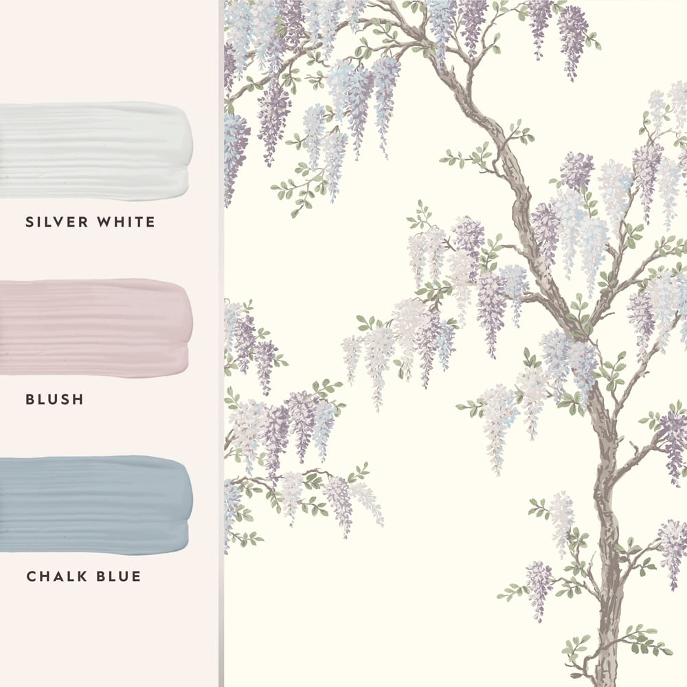Laura Ashley Wisteria Garden Natural Mural Image 2