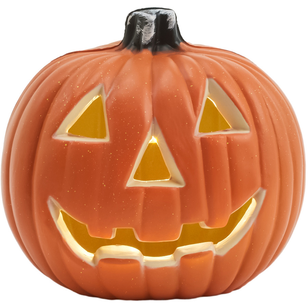 Living and Home Halloween Smiley Pumpkin LED Lantern 18cm Image 4