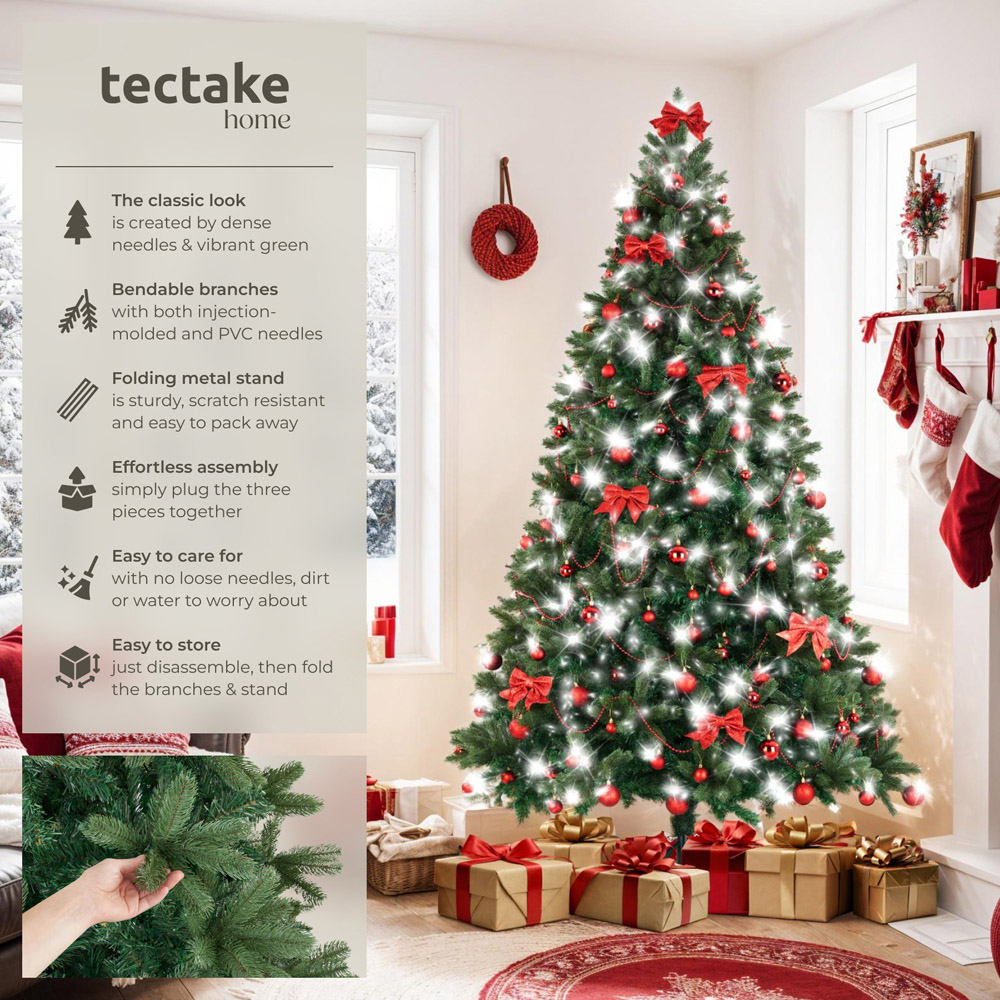 tectake Prancer Green Artificial Christmas Tree 6.8ft Image 6