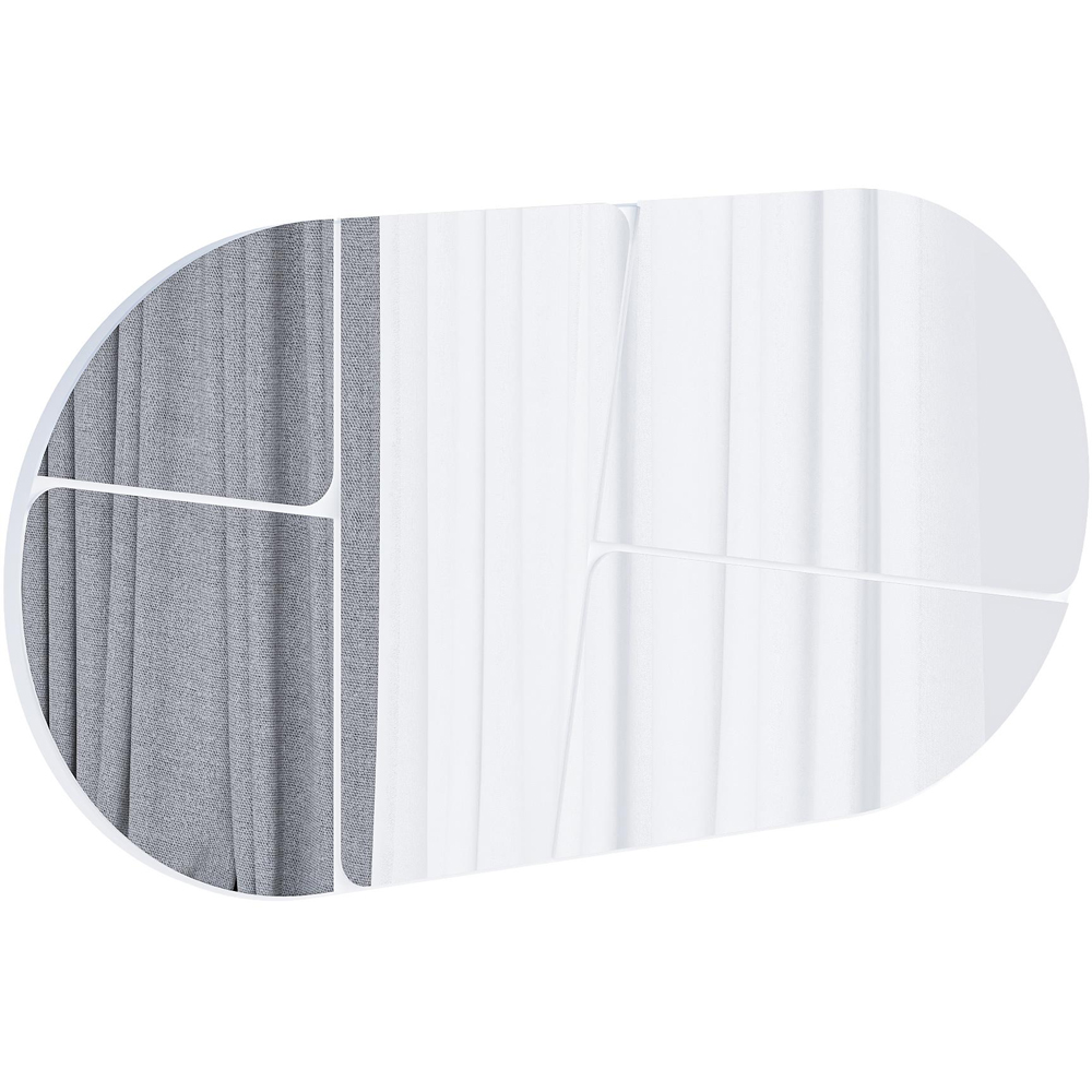 Decortie Otis Abstract Line Design White Mirror 80 x 40cm Image 1