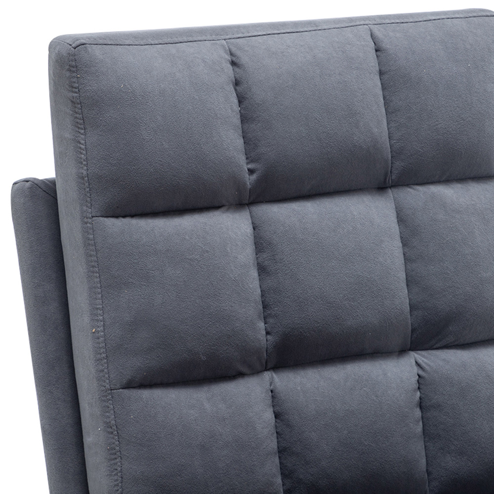 Living and Home Grey Recliner Armchair with Footstool Image 3