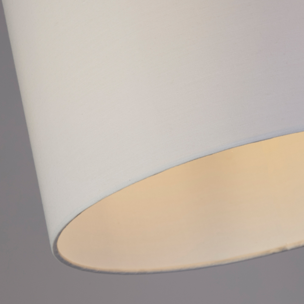 Lighting Collection Kaia White Drum Ceiling Shade Image 4