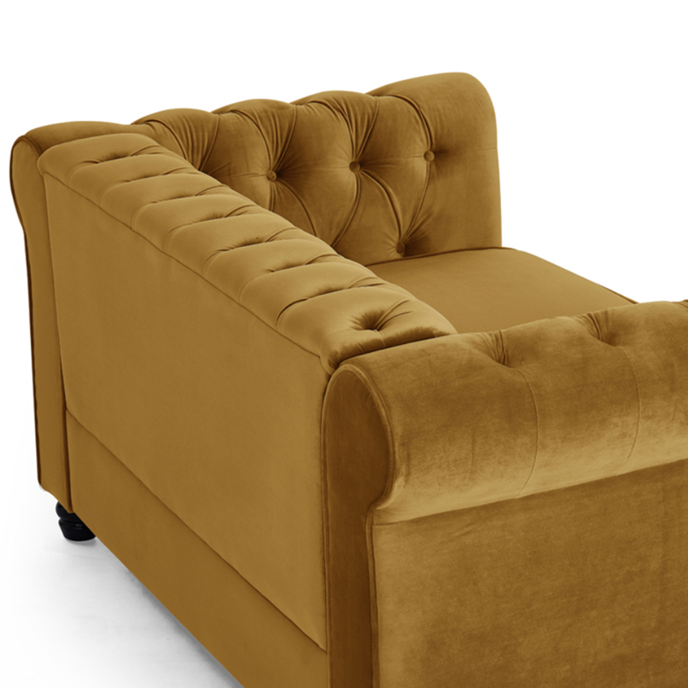 Home Detail Chesterfield 2 Seater Studded Gold Velvet Sofa Image 4