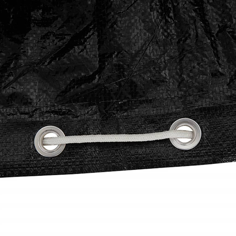 Walplus Black Eyelet Polyethylene Garden Sun Lounger Cover with Eyelets 40 x 205 x 75cm Image 7