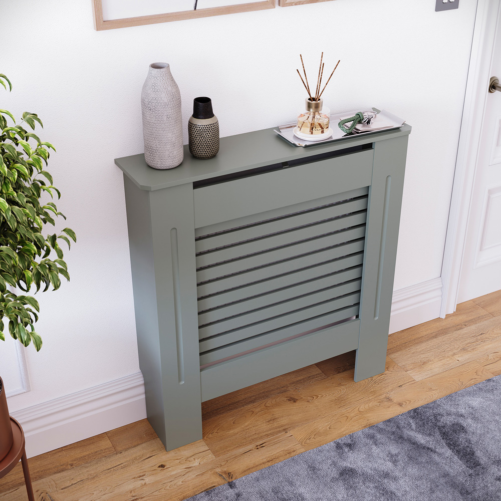 Vida Designs Milton Olive Grey Radiator Cover Small Image 4
