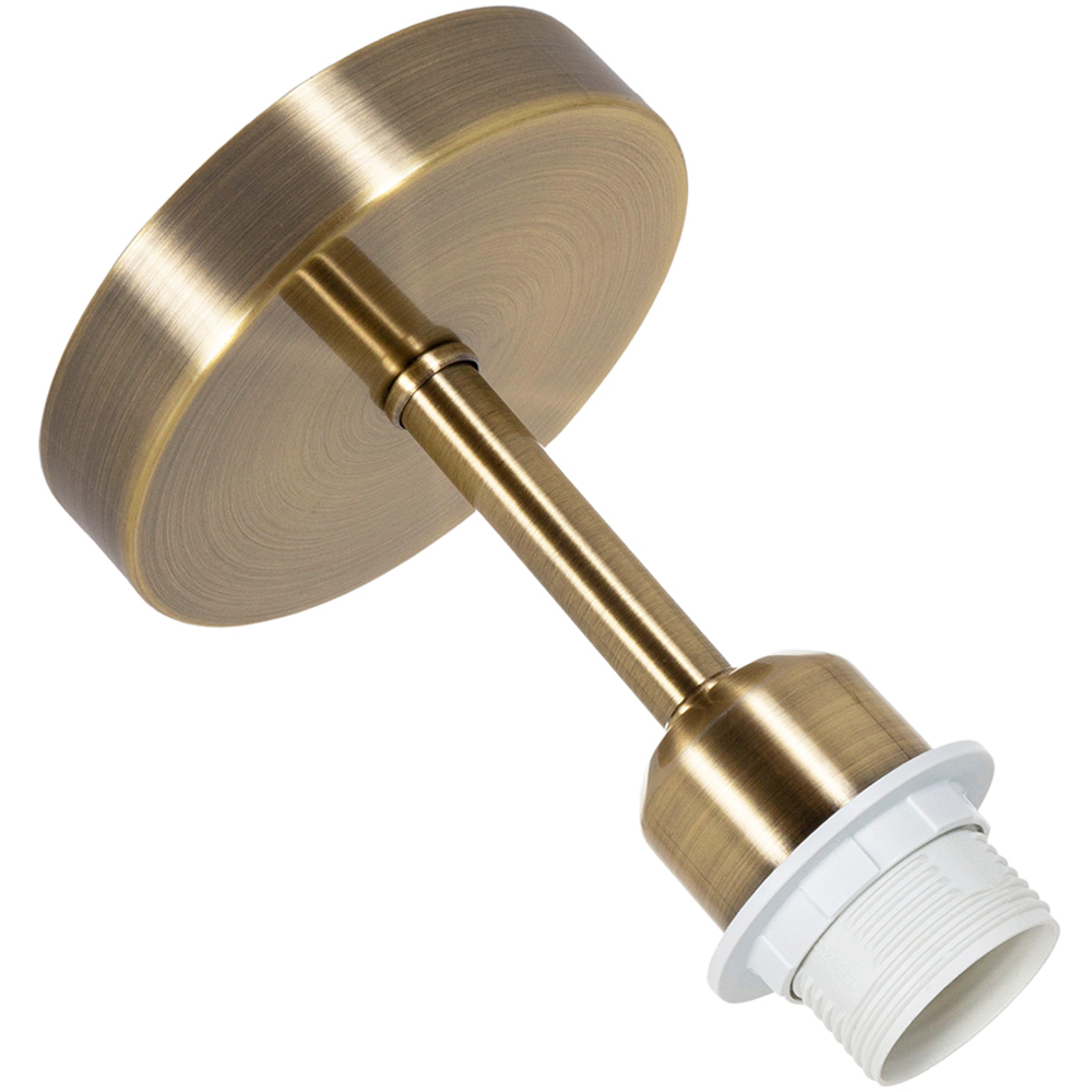 Happy Homewares Brushed Antique Brass Semi Flush Ceiling Light Image 5