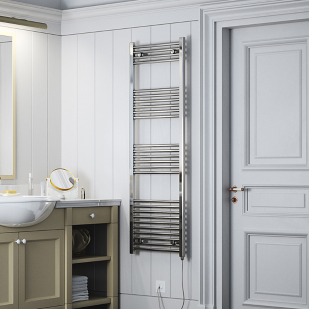 Terma Leo E 1705BTU Chrome Electric Fixed Temperature Towel Rail 1600 x 500mm Image 5