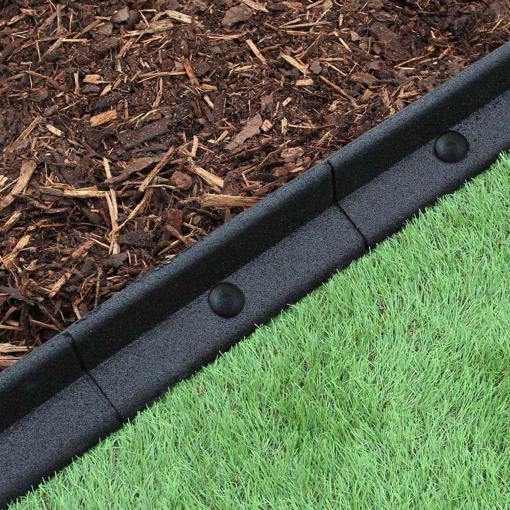 MonsterShop Black 4ft 20 Pack Flexible Lawn Edging Image 5