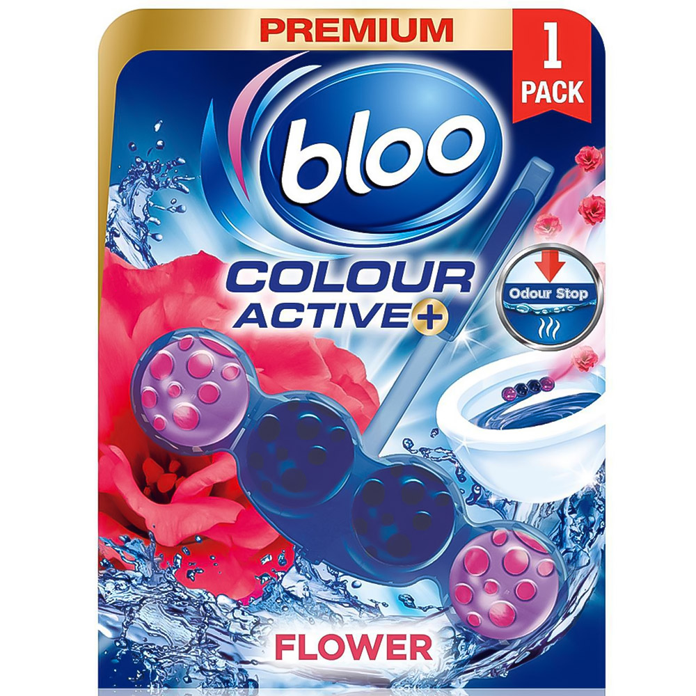Bloo Colour Active Fresh Flower Toilet Rim Block 50g 6 Pack Image 2