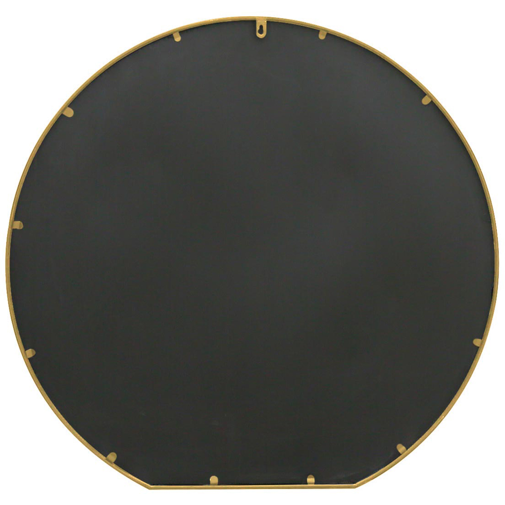 MirrorOutlet The Circulus Gold Flat Bottom Circular Outdoor Garden Wall Mirror 84 x 80cm Image 4