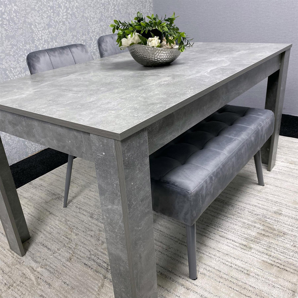 Kosy Koala 4 Seater Stone Dining Set Grey Image 4