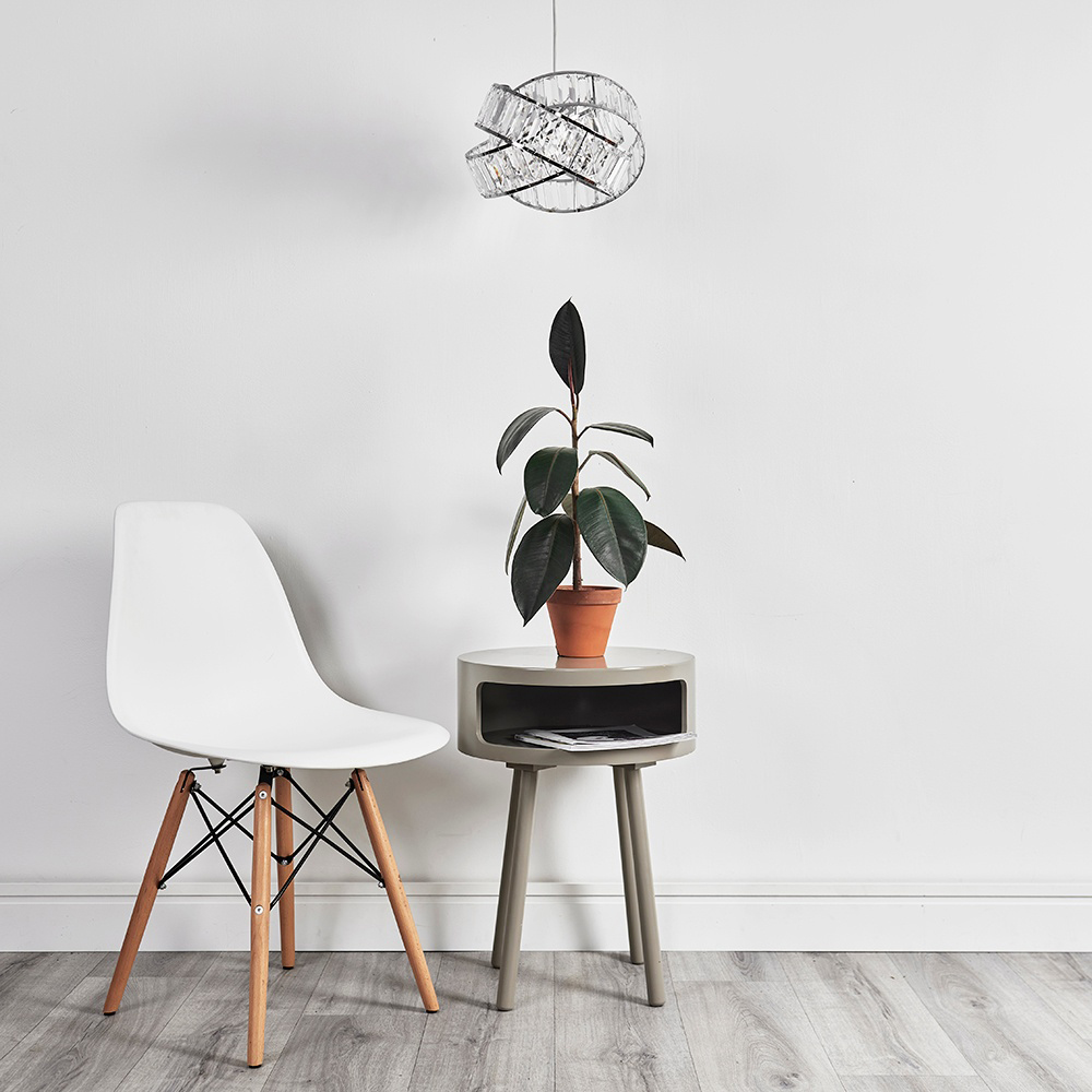 ValueLights Hudson Silver Intertwined Jewel Easy Fit Light Lamp Shade Image 6