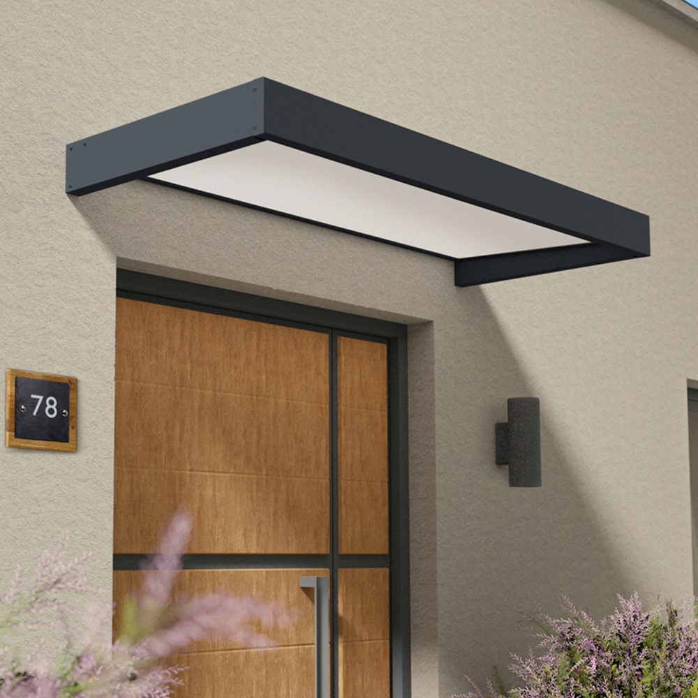 Palram Canopia Sophia 2150 Grey and White Opal Door Canopy 2 x 0.9m Image 2
