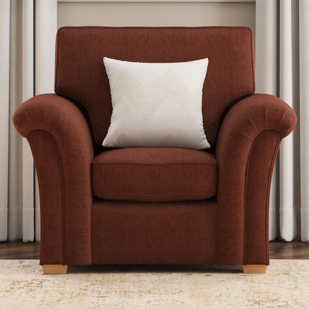 Castleacre Venice Brick Fixed Back Armchair Image 5