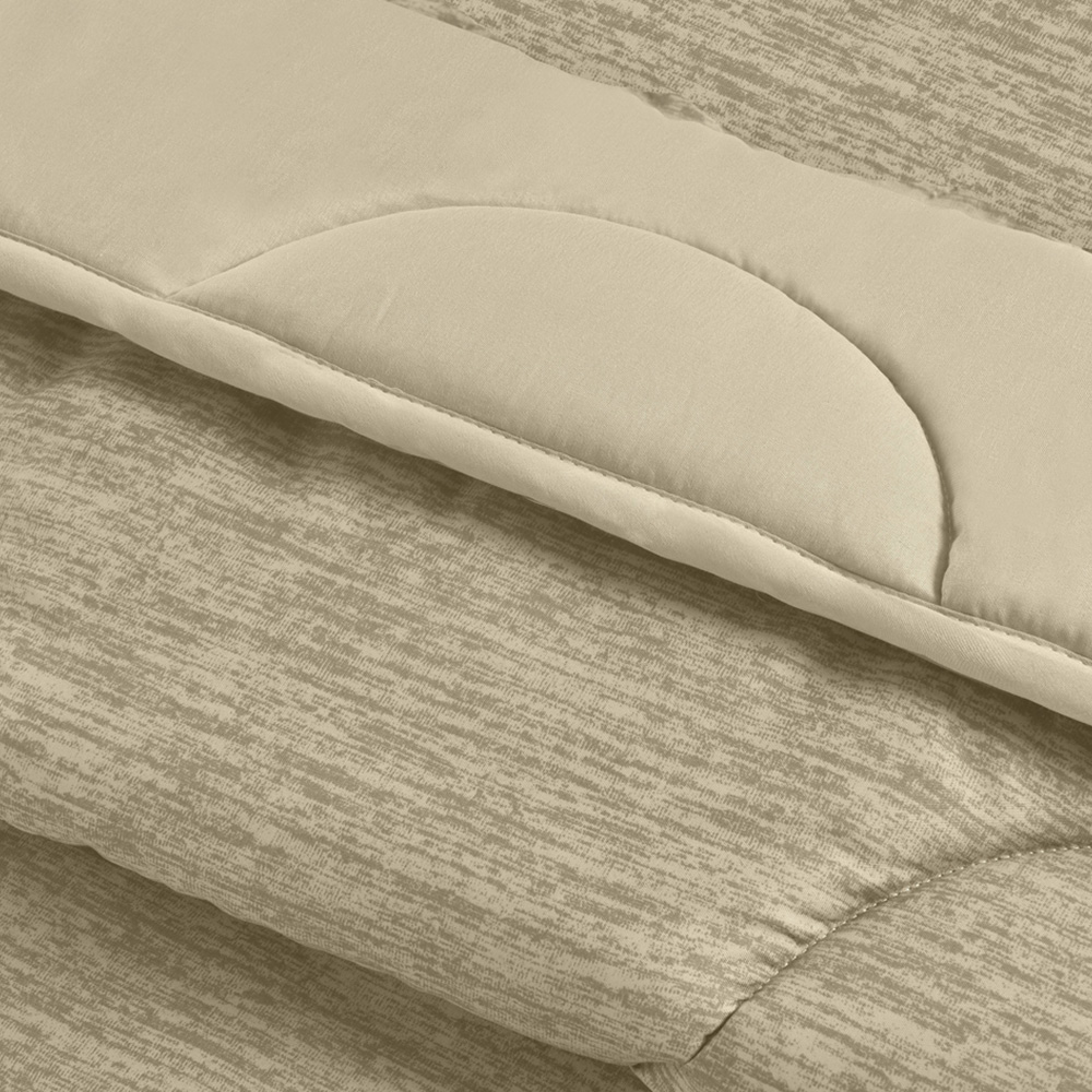 Homerepublic King Size Taupe Reversible Coverless Duvet 10.5 Tog Image 3
