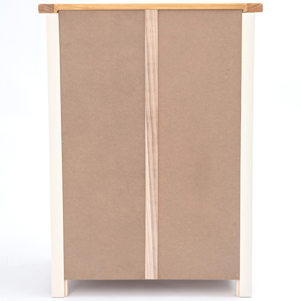 Cabinet Bits Trevi 4 Drawer Off White Chrome Knob Chest of Drawers Image 6