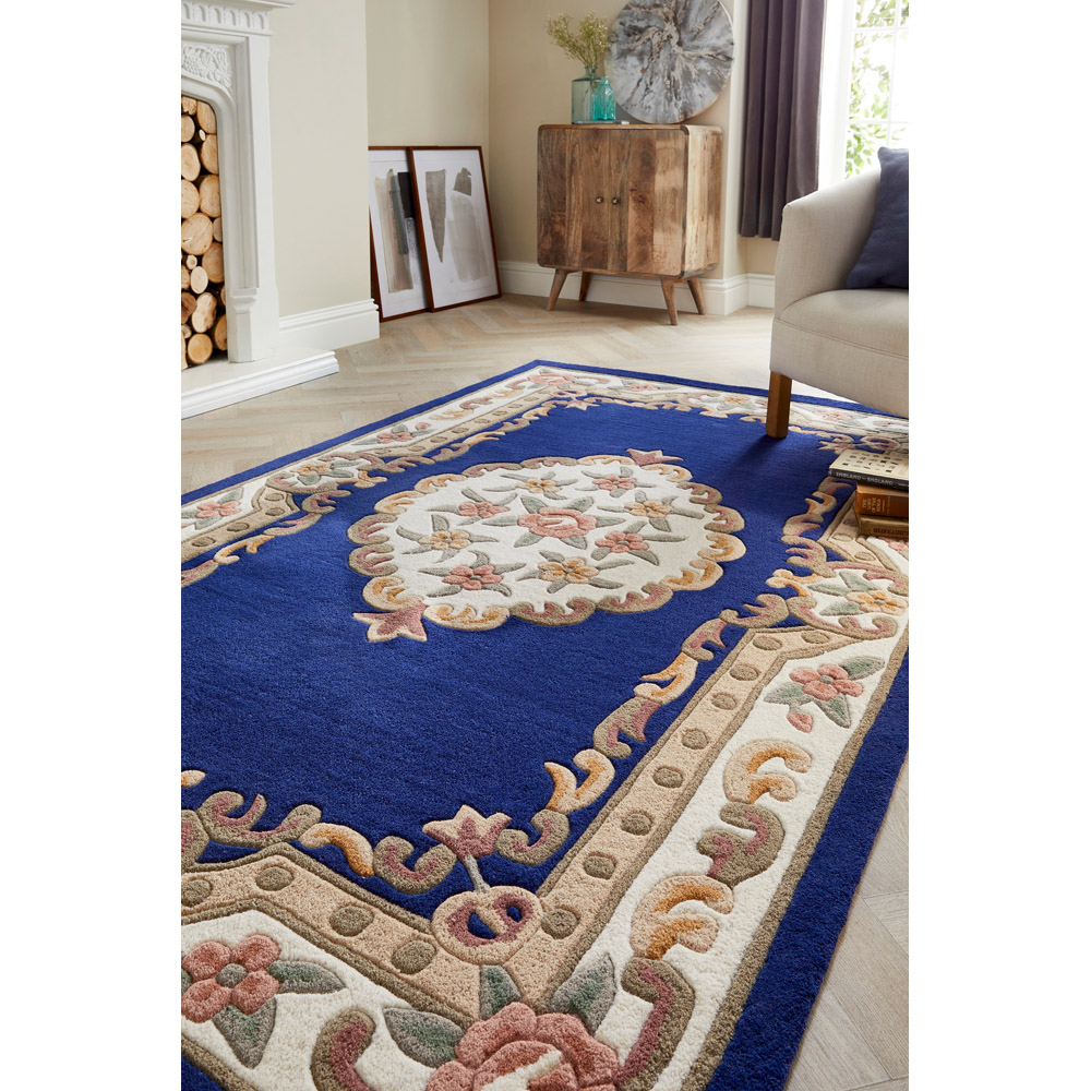 Origins Shensi Navy Wool Rug 75 x 150cm Image 2