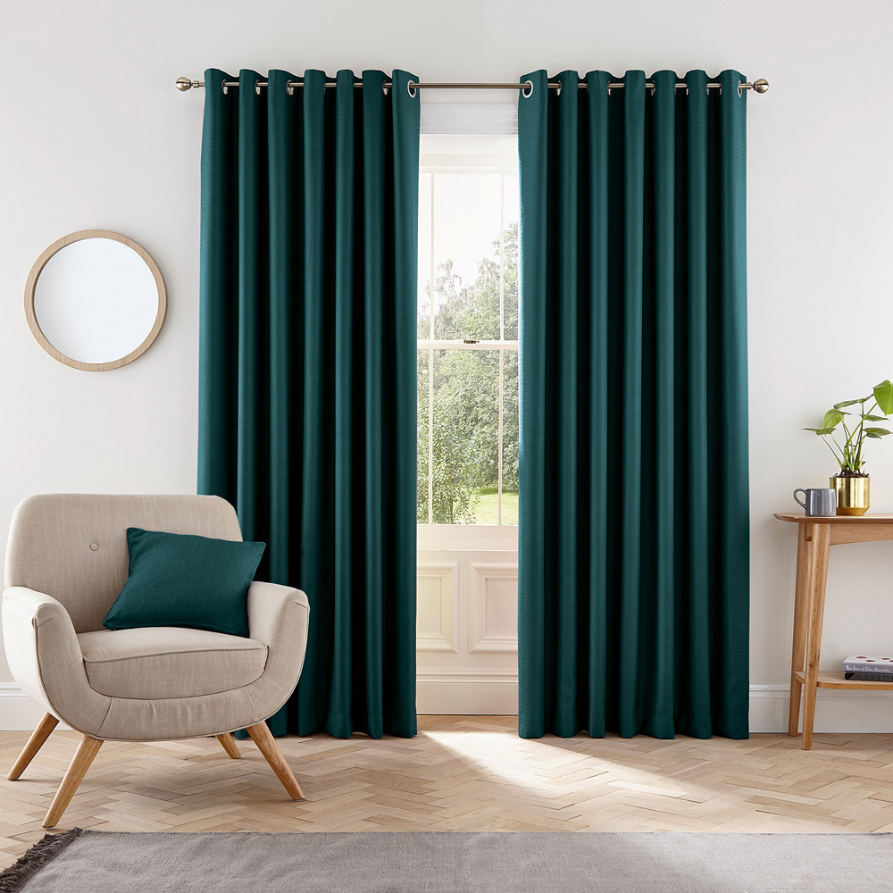Helena Springfield Eden Lined Teal Curtains 168 x 229cm Image 4