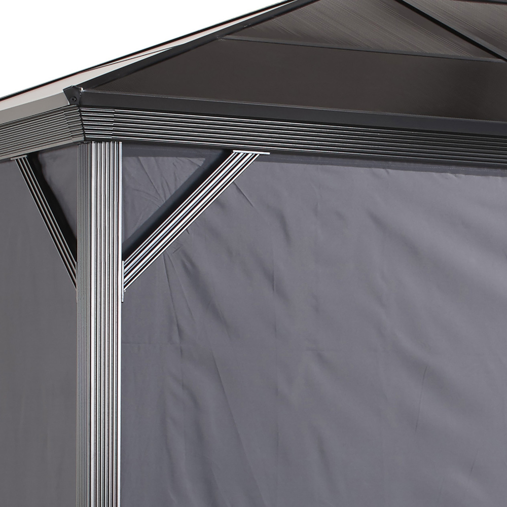Sojag Verona 3 x 4.3m Grey Gazebo Curtain Image 4