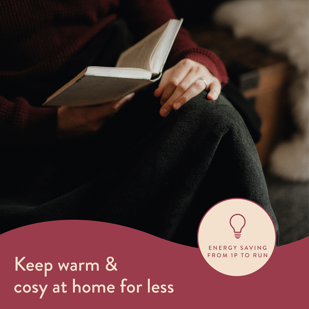 Dreamland Snuggle Up Black Velvet Heated Throw 120 x 160cm Image 5