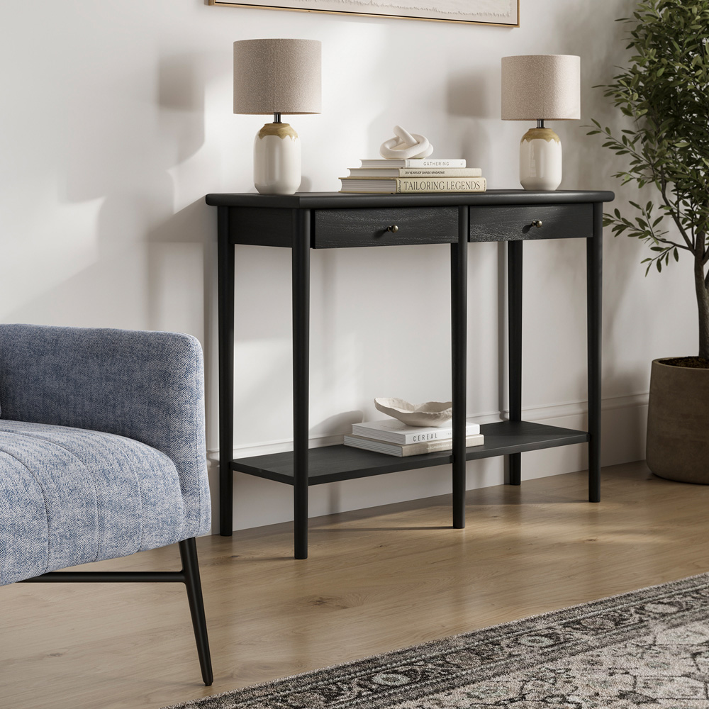 LPD Home Jackson Matte Black Console Table Image 7
