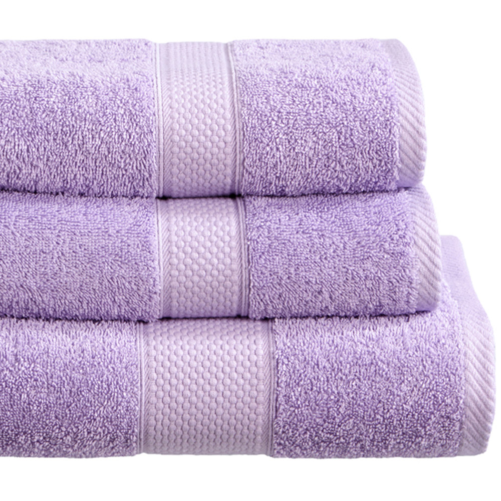 Imperial Hotel Quality Lilac Combed Cotton Turkish Bath Mat Image 2