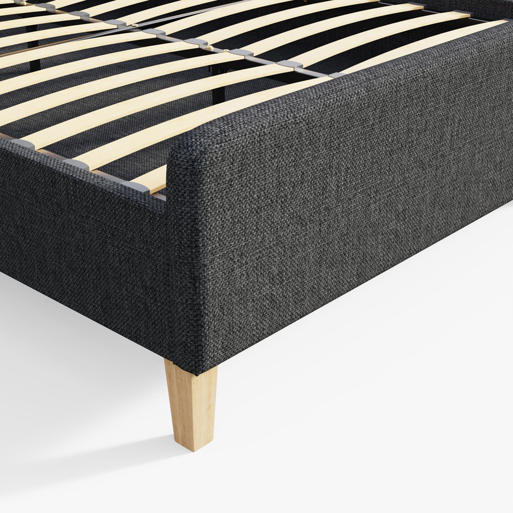 GFW Ashbourne Double Grey Bed Frame Image 7