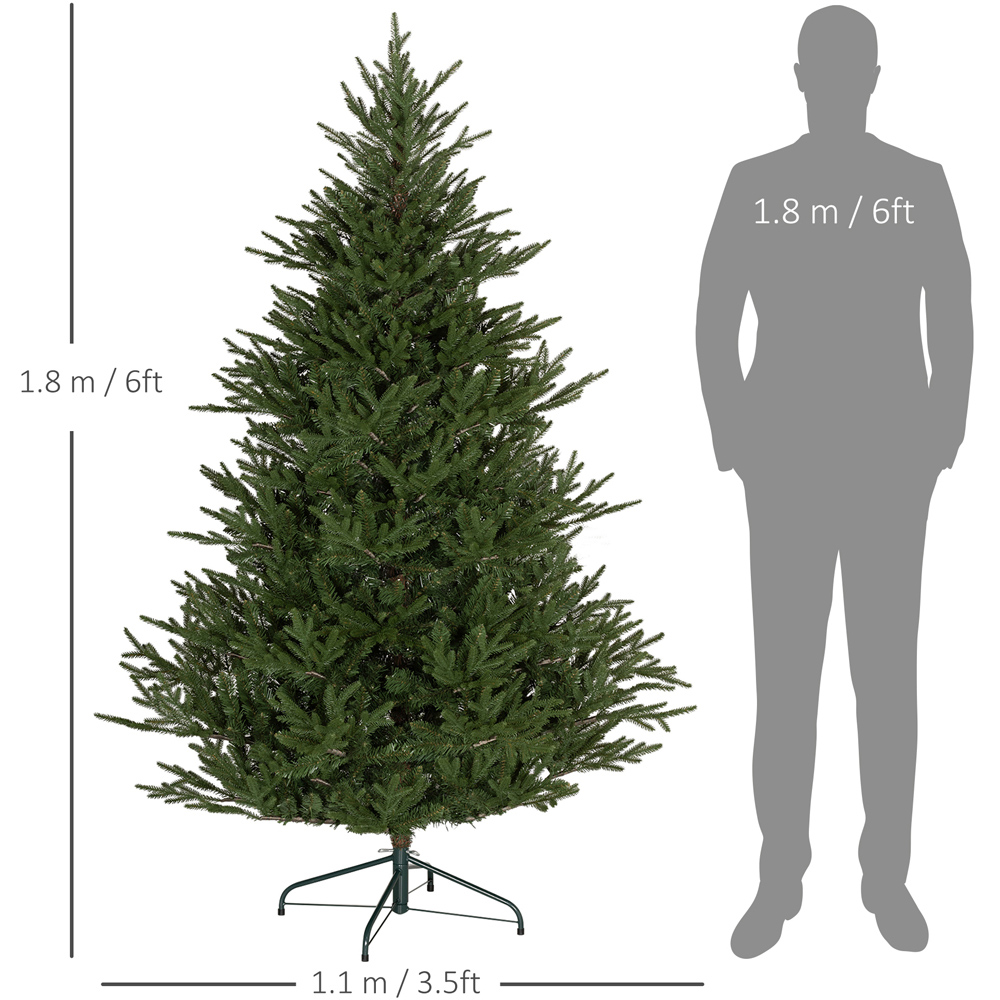 Everglow Green Realistic Artificial Christmas Tree 6ft Image 7