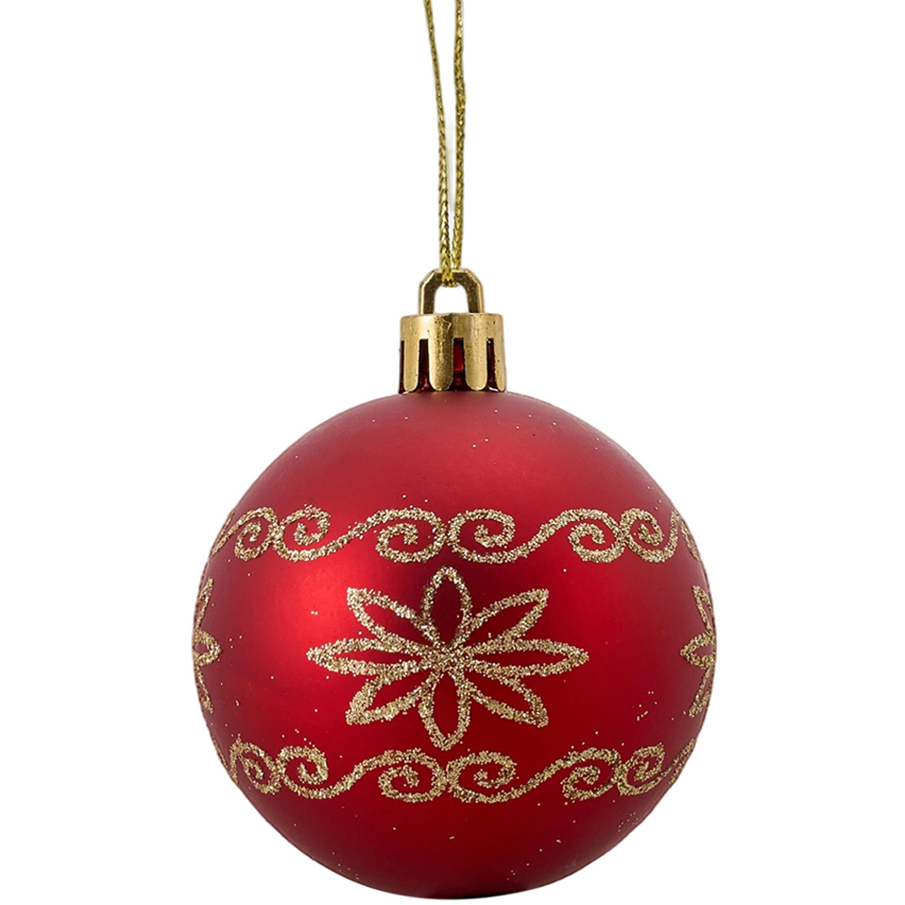 Living and Home Red and Gold Christmas Tree Decoration Ornaments 30 ...
