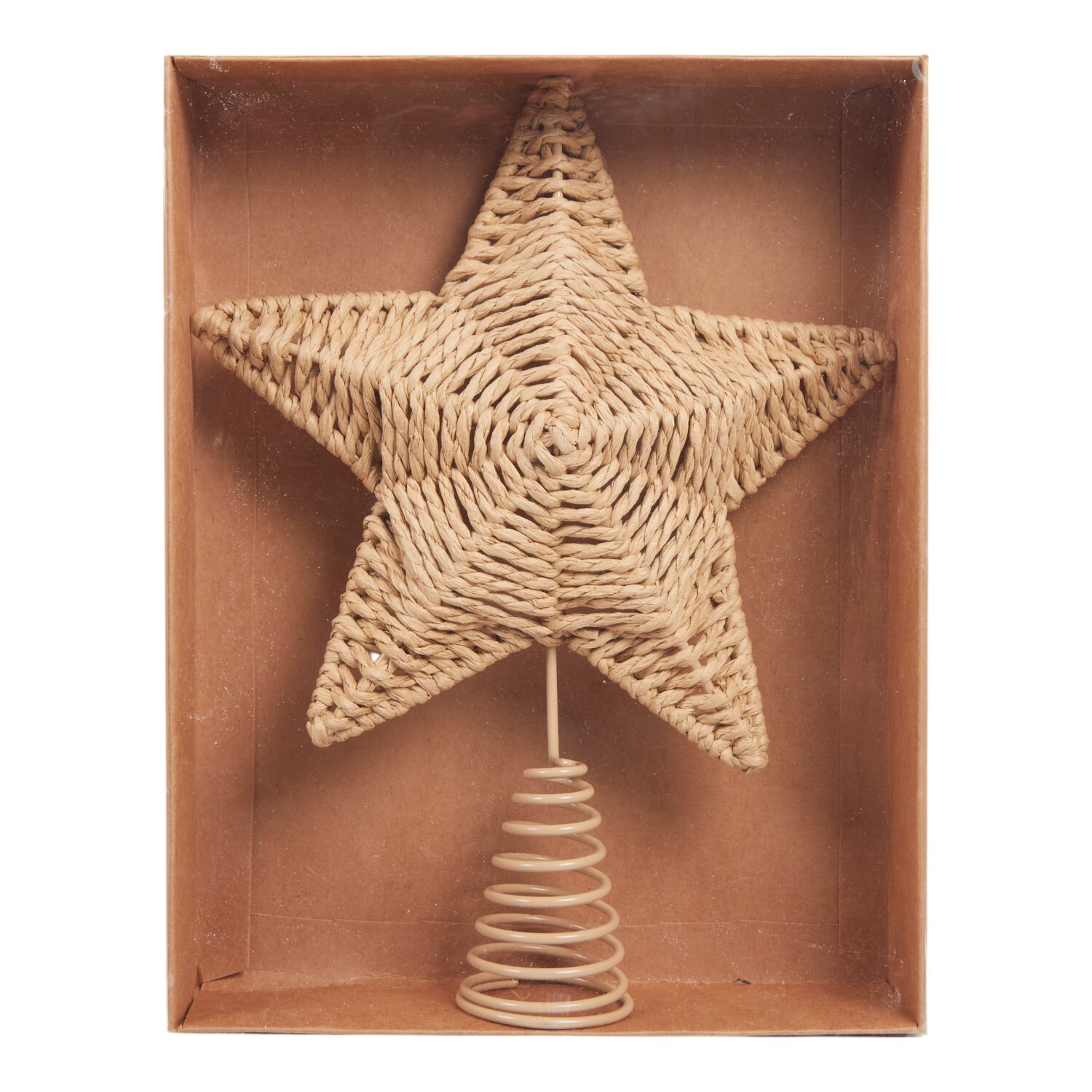 Natural Rattan Star Tree Topper Natural Image 3