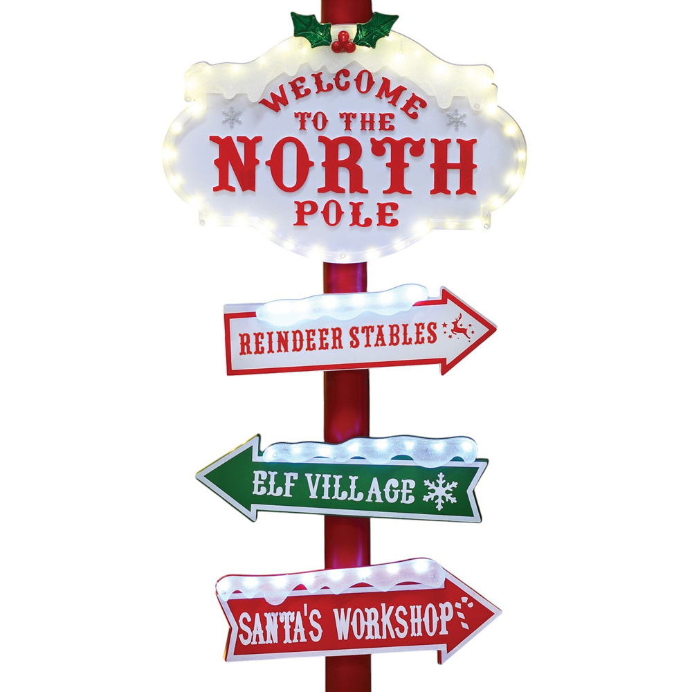 Christmas LED North Pole LanternMulticolour Image 3