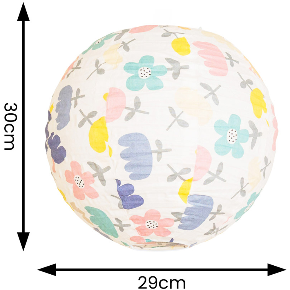 ValueLights Annie Natural Floral Globe Ball Ceiling Lamp Shade Image 4